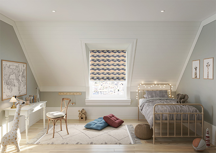 Cloudy Cosmos, Twinkle Grey - Motorised Roman Blind - Image 8
